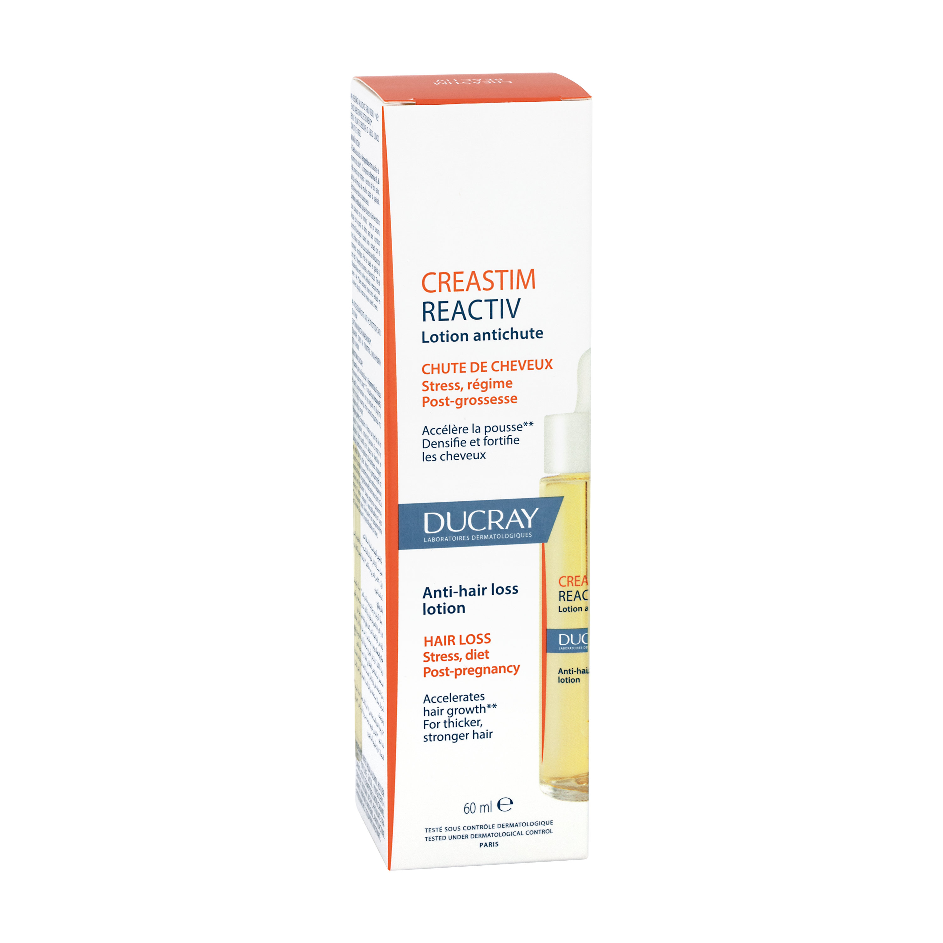 du_creastim_reactiv_hairloss-lotion_outerpackaging_60ml_3282770152395 Chute de cheveux chronique féminine