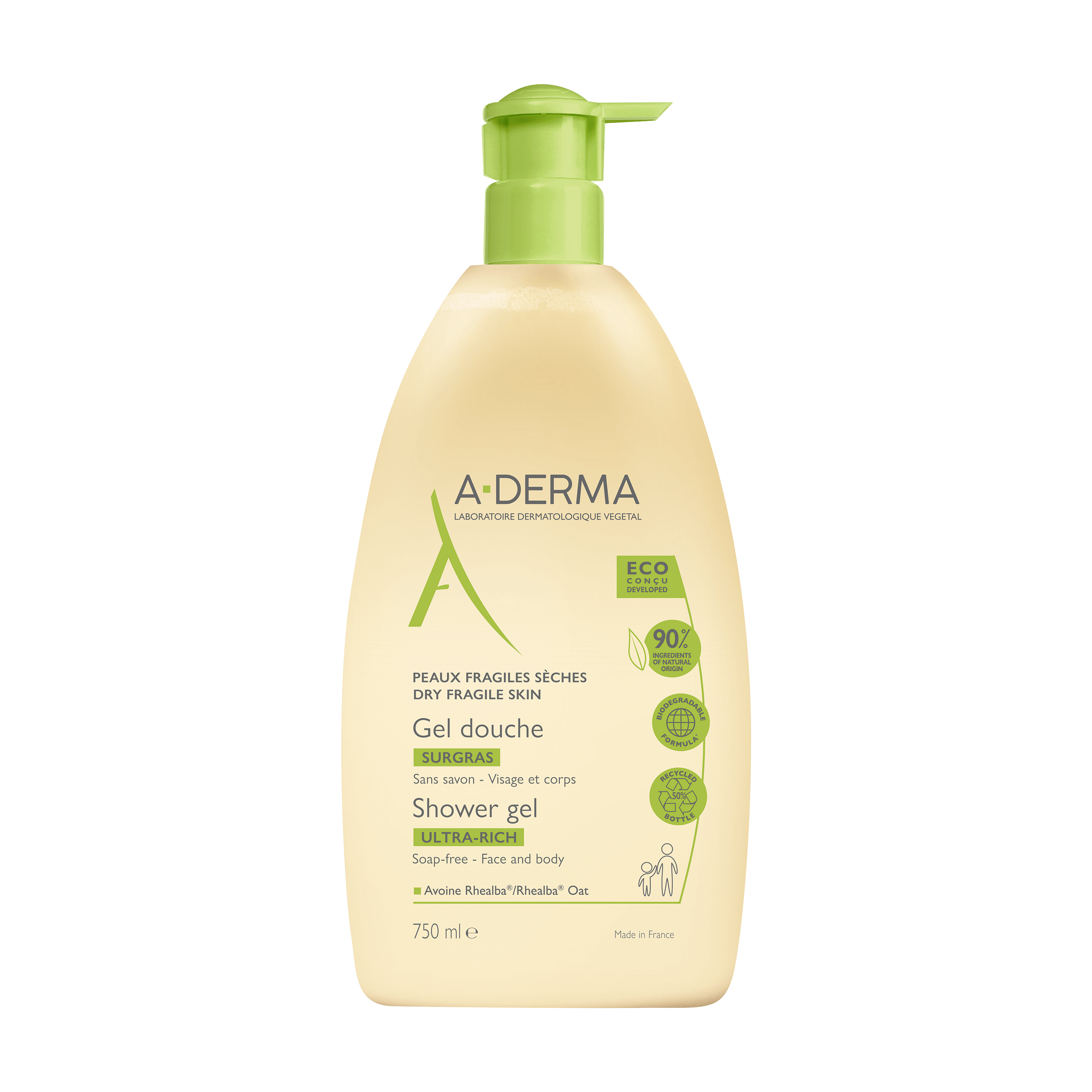ADerma Gel douche surgras 750ml-min