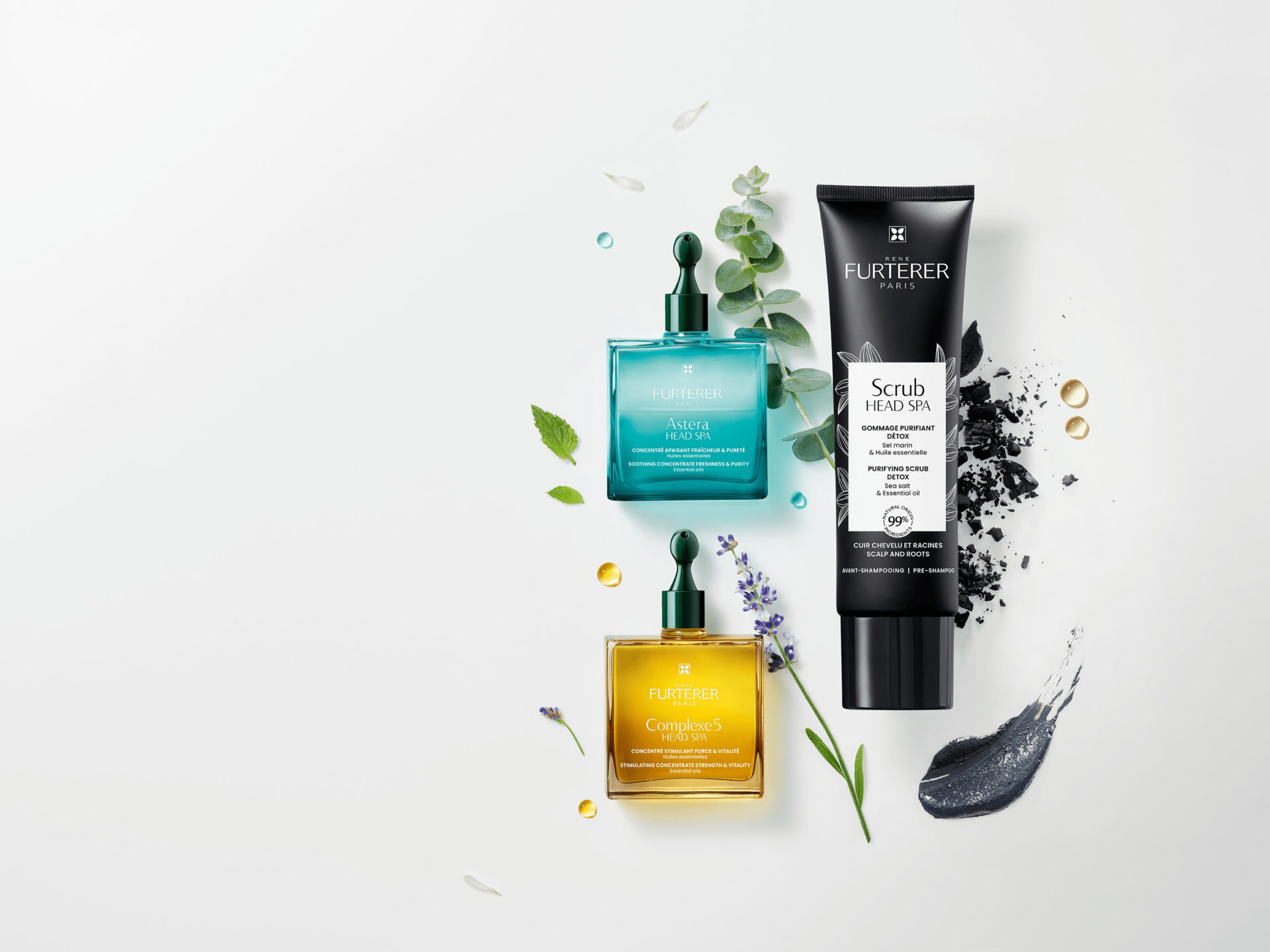 René Furterer Head Spa range Rituel Pro-Jeunesse pour Cheveux dévitalisés, fatigués et en perte de densité