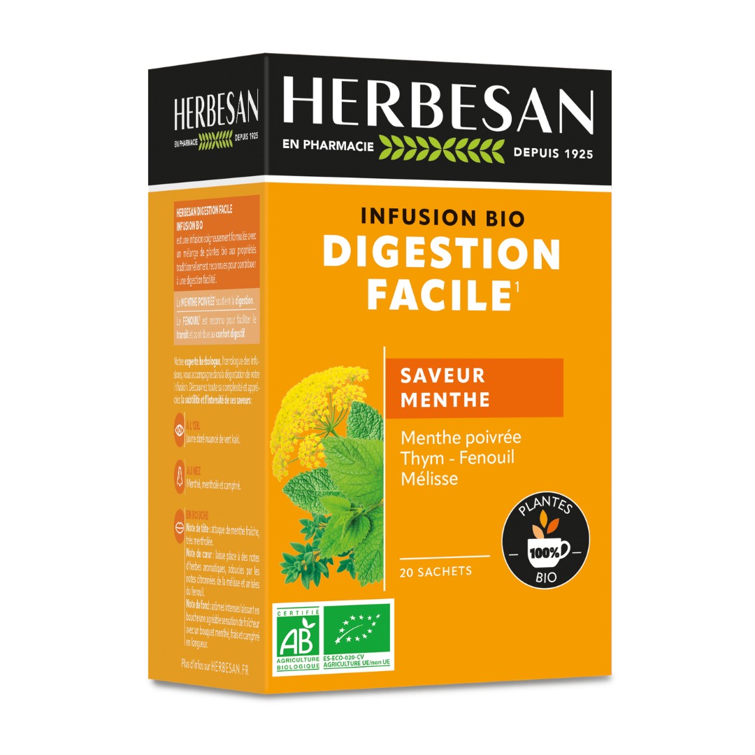 Herbesan Digestion Facile Infusion Digestion Facile Menthe Poivrée