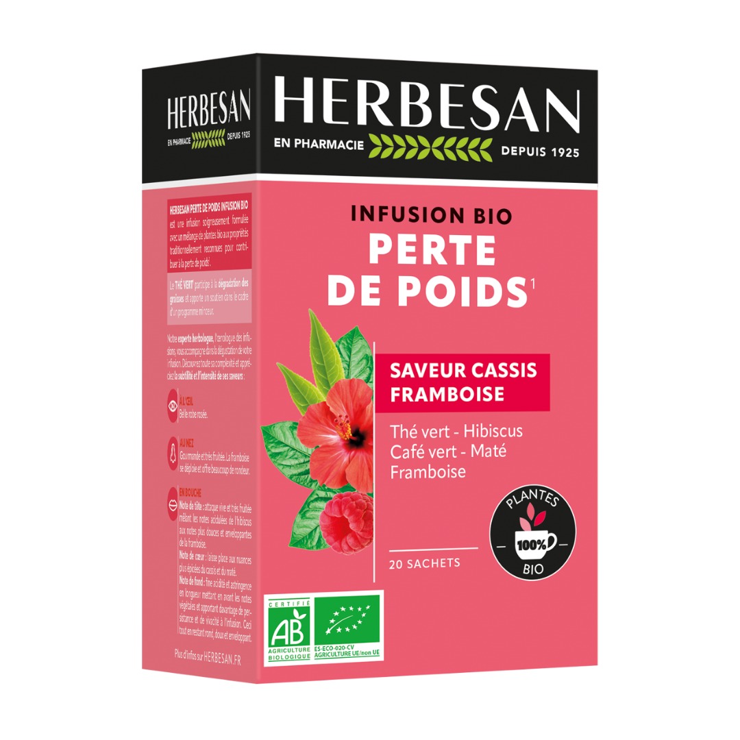 Herbesan Perte de poids Infusion Perte de Poids Maté Vert